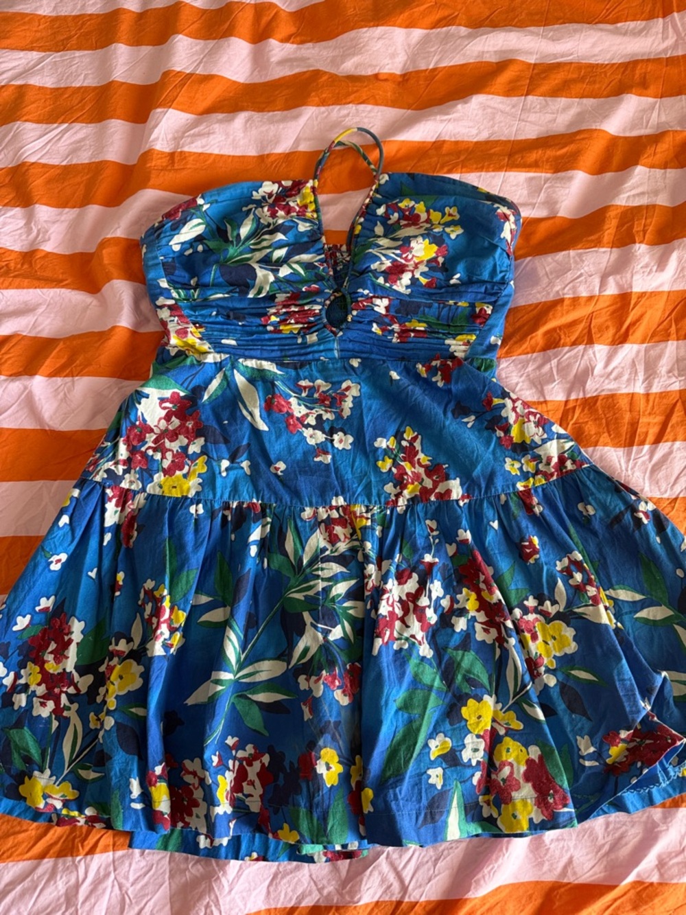 Anthropologie Blue Floral Sundress